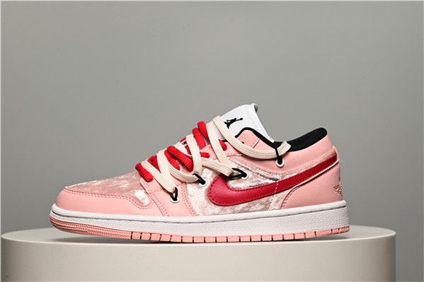Men's Running Weapon Air Jordan 1 Low Pink Shoes 521